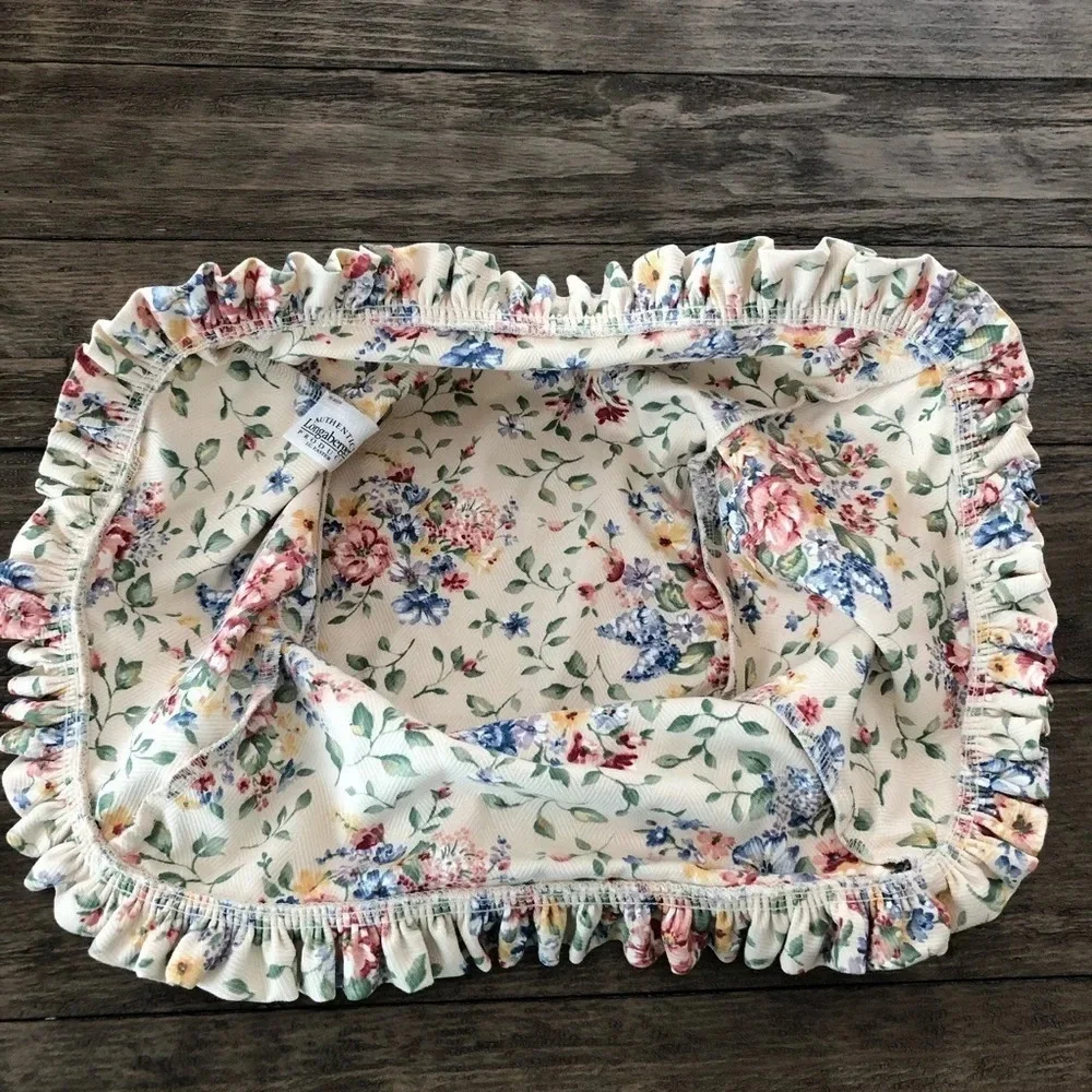 Longaberger Floral Large Easter Basket Liner‎ Cream